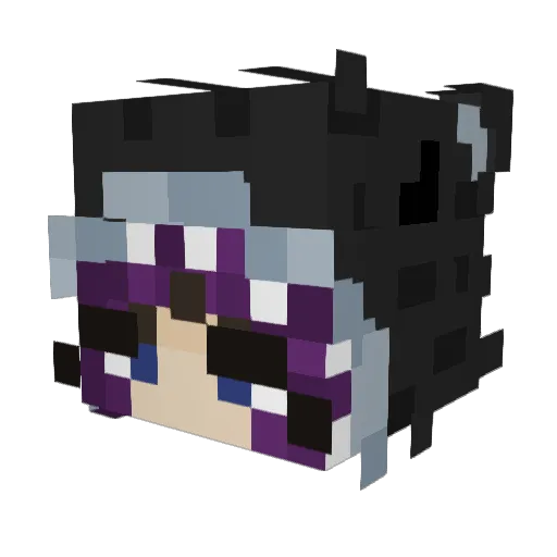 shornk Minecraft avatar head, 3D render