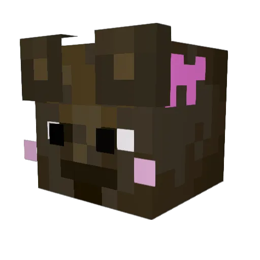 shortbreaad Minecraft avatar head, 3D render