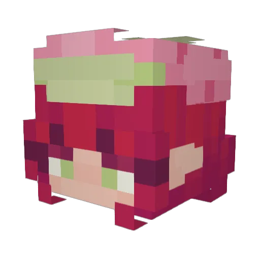 shortcake77 Minecraft avatar head, 3D render