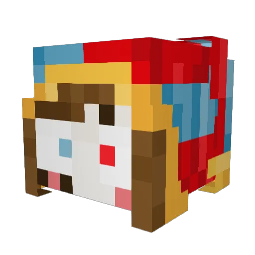 shortpromise Minecraft avatar head, 3D render