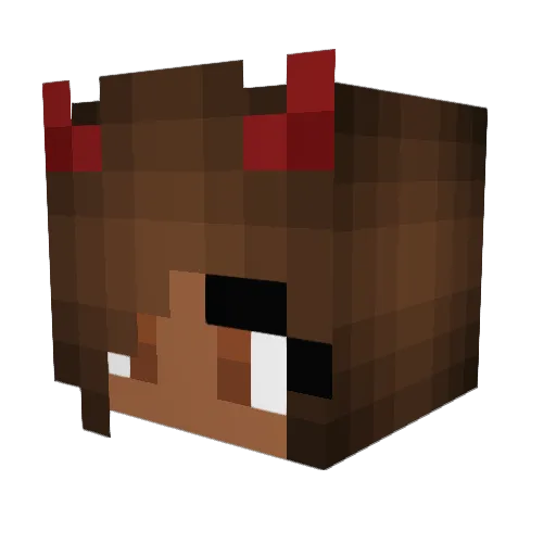 shortyemma Minecraft avatar head, 3D render