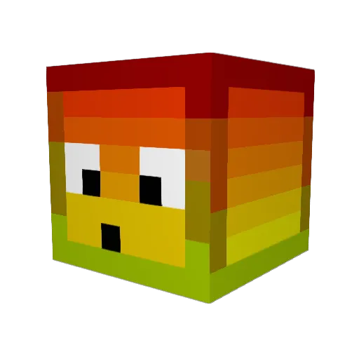 shot69 Minecraft avatar head, 3D render