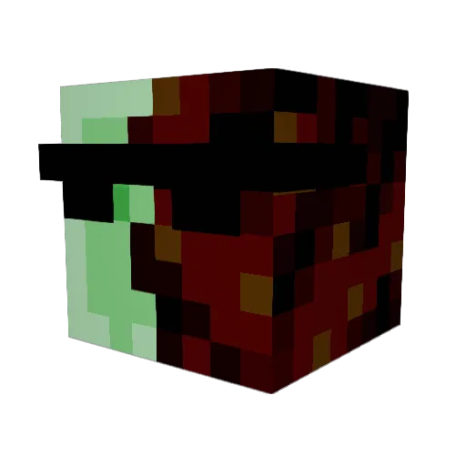 shottle Minecraft avatar head, 3D render