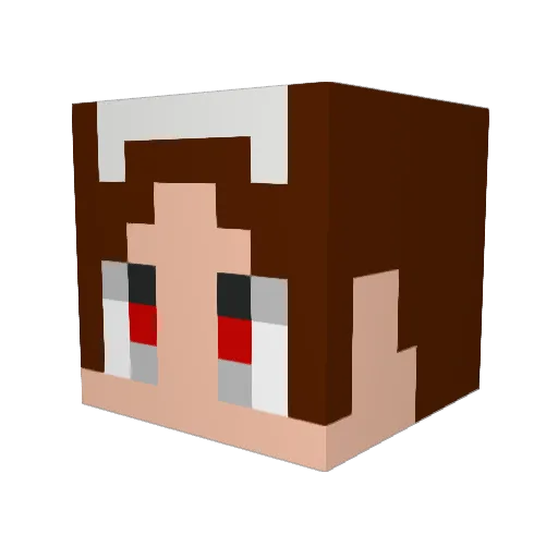 shou1518 Minecraft avatar head, 3D render