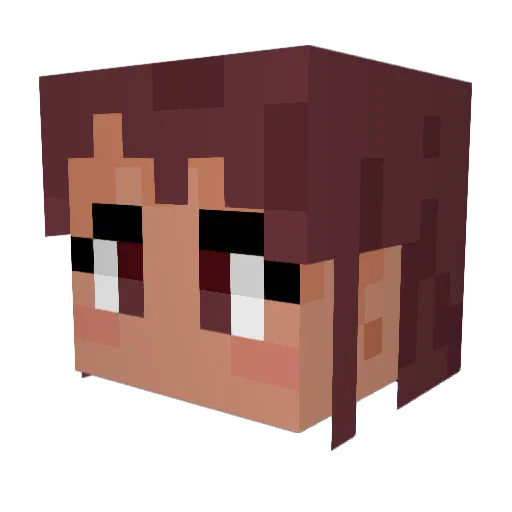 shoutmark Minecraft avatar head, 3D render