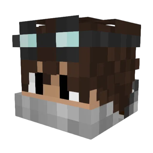 shoutynubs Minecraft avatar head, 3D render