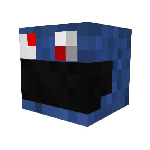 shovavi Minecraft avatar head, 3D render