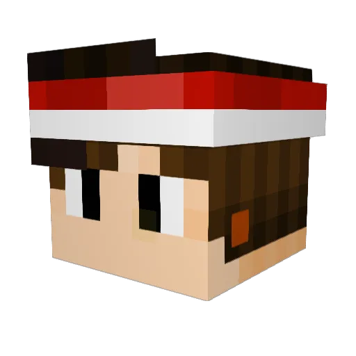 shovel_hitting Minecraft avatar head, 3D render