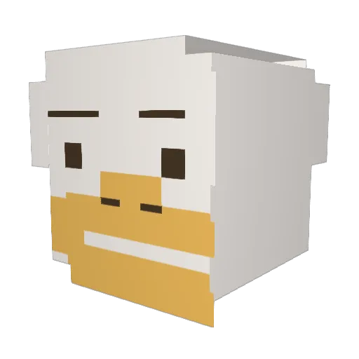 show1031 Minecraft avatar head, 3D render