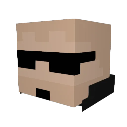showan1 Minecraft avatar head, 3D render