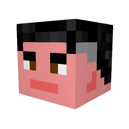 showerhead Minecraft avatar head, 3D render