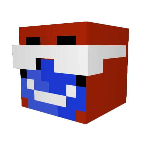 shqf Minecraft avatar head, 3D render