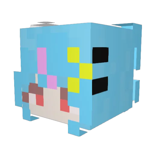 shqno Minecraft avatar head, 3D render