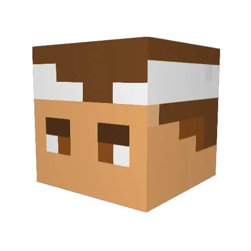 shr333yyy Minecraft avatar head, 3D render