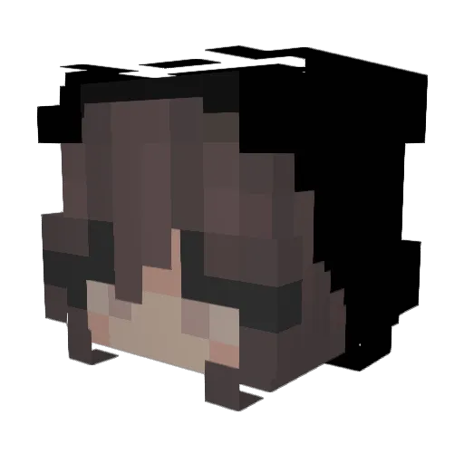 shravya Minecraft avatar head, 3D render