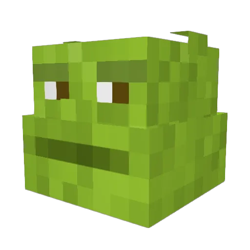 shreck_wes Minecraft avatar head, 3D render