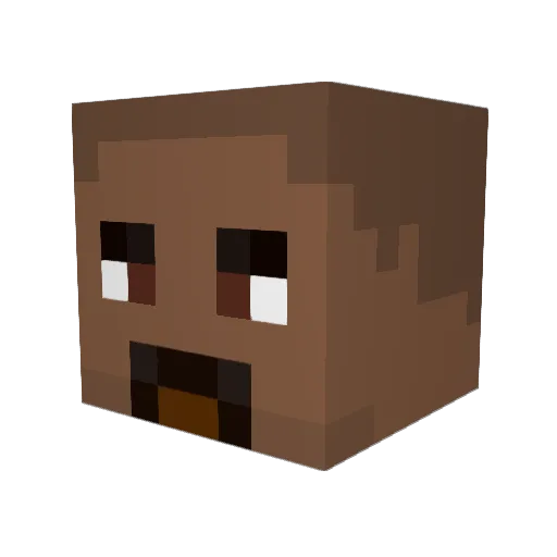 shrekomelette Minecraft avatar head, 3D render