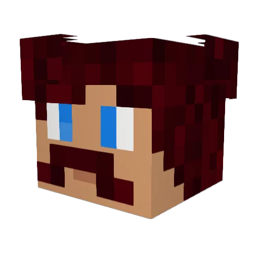 shreqman Minecraft avatar head, 3D render