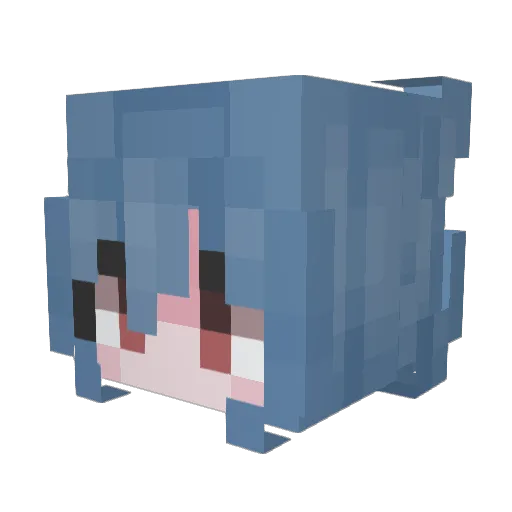 shreya2112 Minecraft avatar head, 3D render