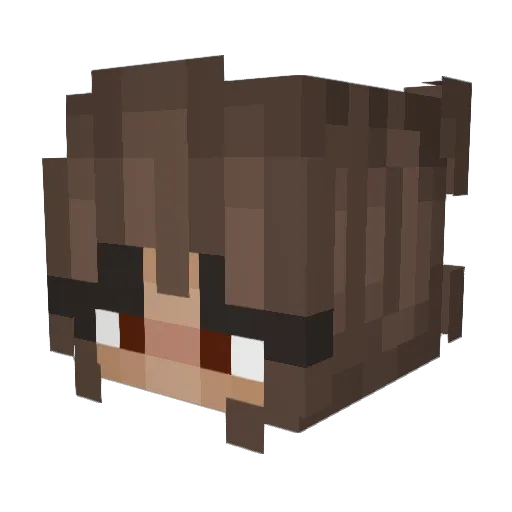 shricket Minecraft avatar head, 3D render
