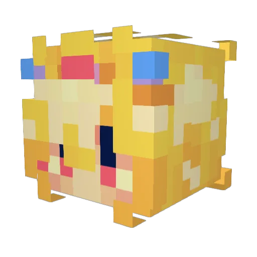 shriekabee Minecraft avatar head, 3D render