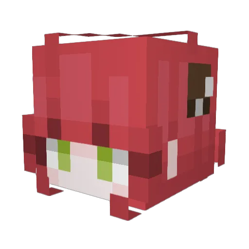 shrimpFM Minecraft avatar head, 3D render