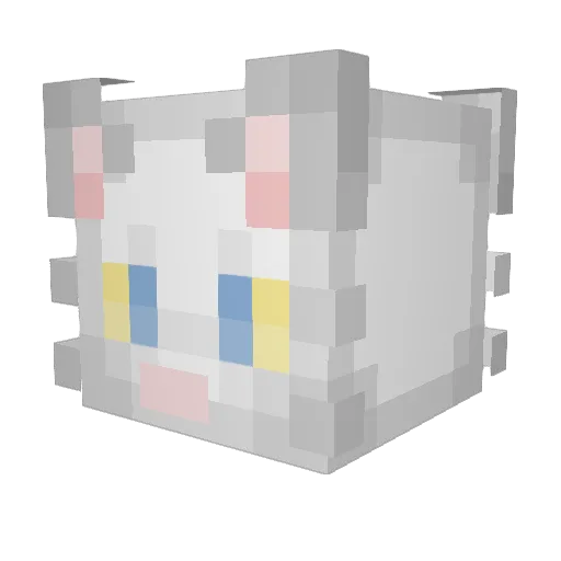 shrimpnom Minecraft avatar head, 3D render