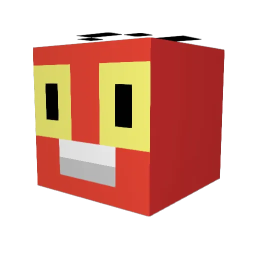 shrimpster_ Minecraft avatar head, 3D render