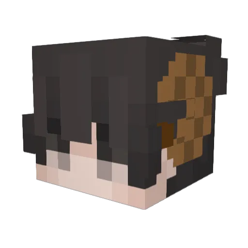 shrimptooth Minecraft avatar head, 3D render
