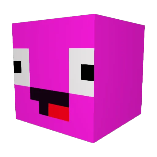 shrminga Minecraft avatar head, 3D render