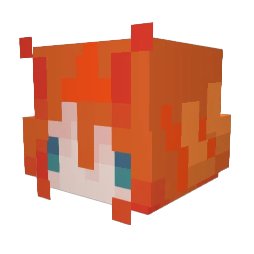 shrmq Minecraft avatar head, 3D render
