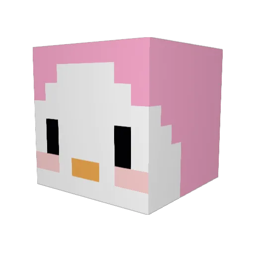 shrnie Minecraft avatar head, 3D render