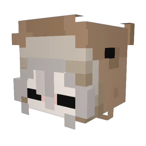 shroomchi Minecraft avatar head, 3D render