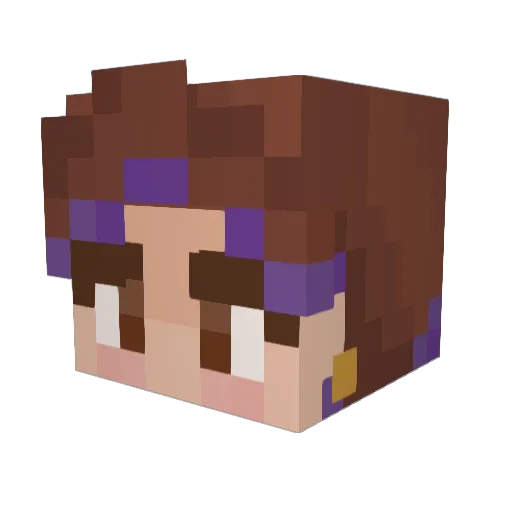 shroompal Minecraft avatar head, 3D render