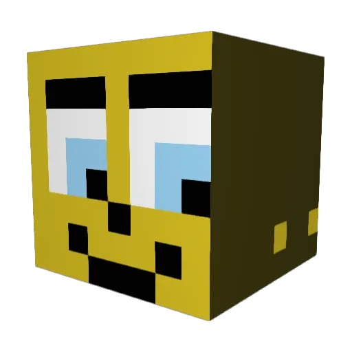 shroooooomy Minecraft avatar head, 3D render