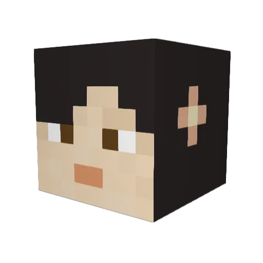shrooooooomie Minecraft avatar head, 3D render