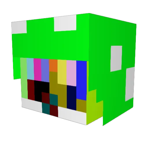 shrootea Minecraft avatar head, 3D render