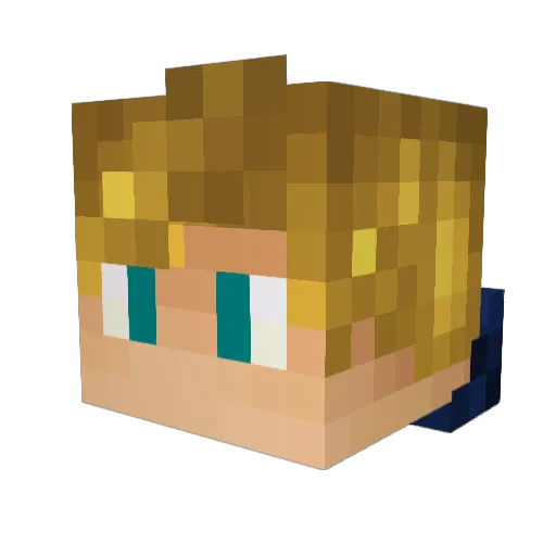 shroun Minecraft avatar head, 3D render
