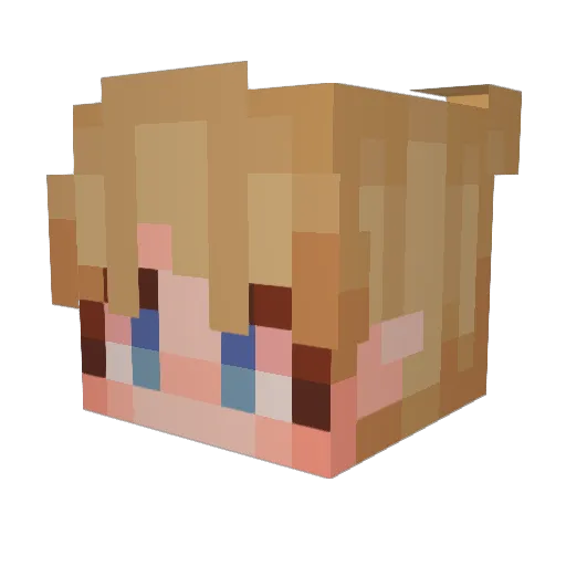 shroxm Minecraft avatar head, 3D render