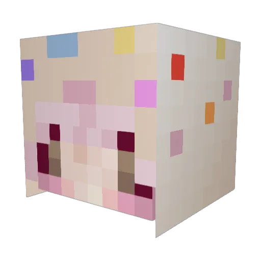 shrrub Minecraft avatar head, 3D render