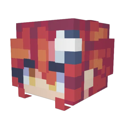 shrtk Minecraft avatar head, 3D render