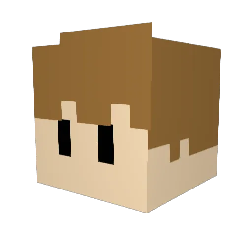 shrumus Minecraft avatar head, 3D render
