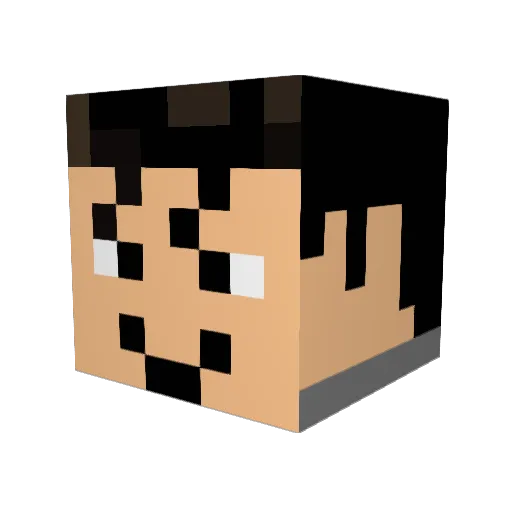 shrupaura Minecraft avatar head, 3D render