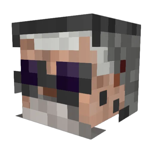 shruzka Minecraft avatar head, 3D render