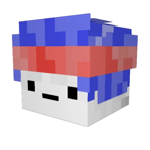 shrxyxs Minecraft avatar head, 3D render