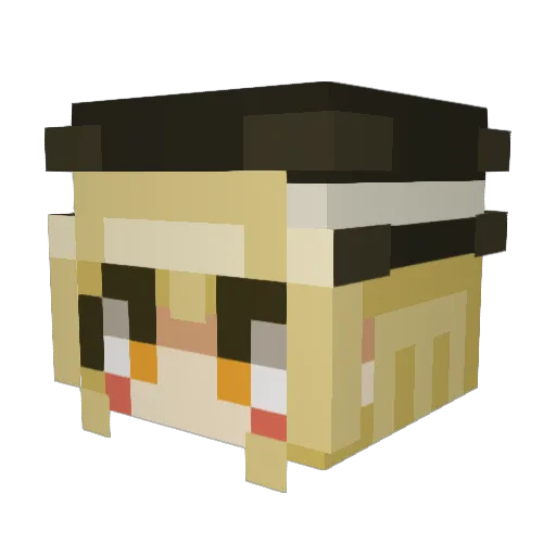 shrymoming Minecraft avatar head, 3D render
