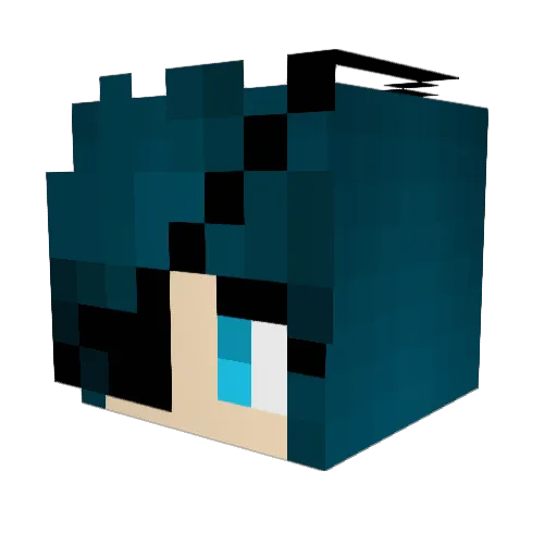 shshrb Minecraft avatar head, 3D render