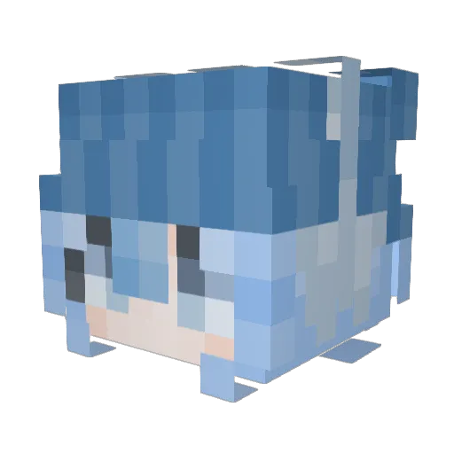 shtda Minecraft avatar head, 3D render