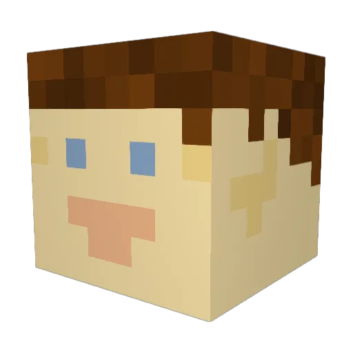 shtinka Minecraft avatar head, 3D render