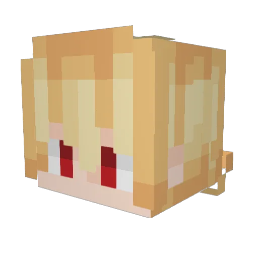 shu_SBR Minecraft avatar head, 3D render
